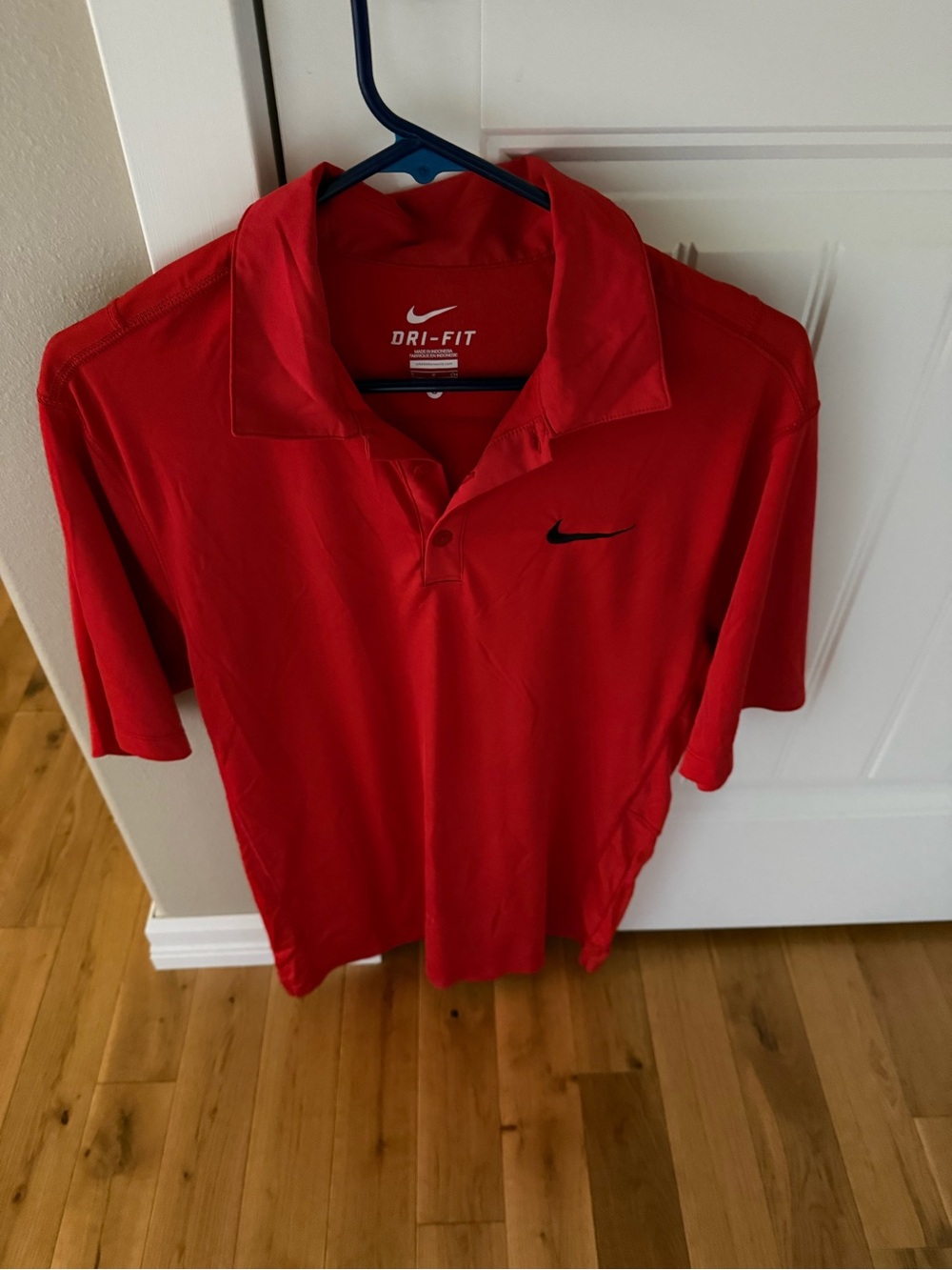Nike Red Dri-FIT Polo with Black Swoosh